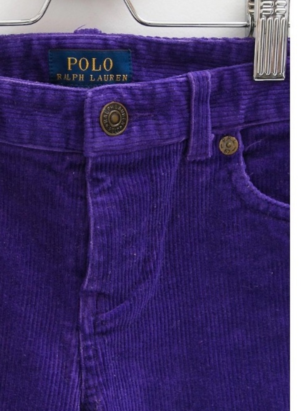 New without tag Polo by Ralph Lauren corduroy straight leg purple jeans - Picture 2 of 8